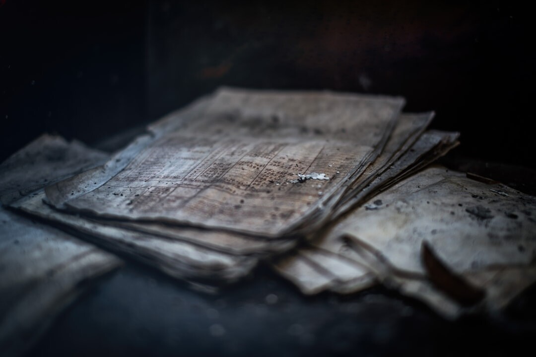 Stack of printed newspapers
