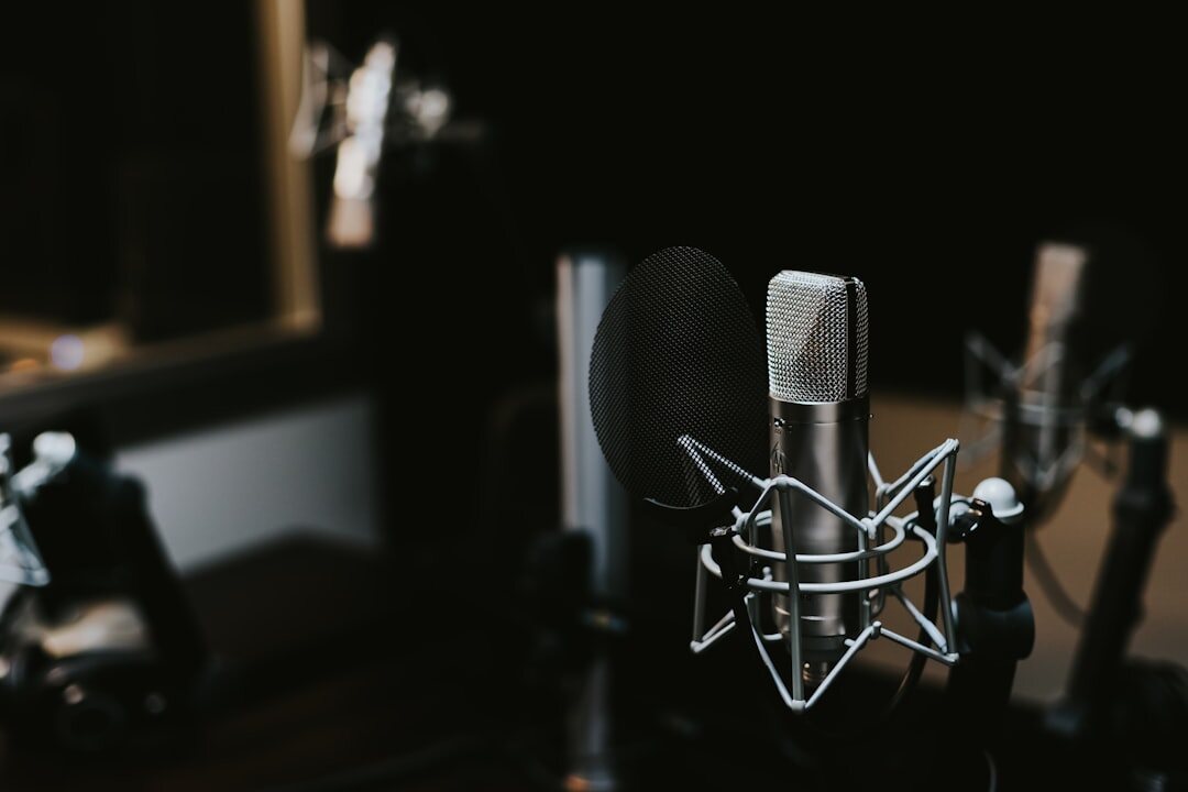 singer recording music